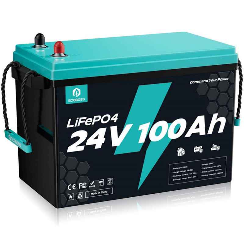 EcoBoss 24V 100Ah LiFePO4-Batterie
